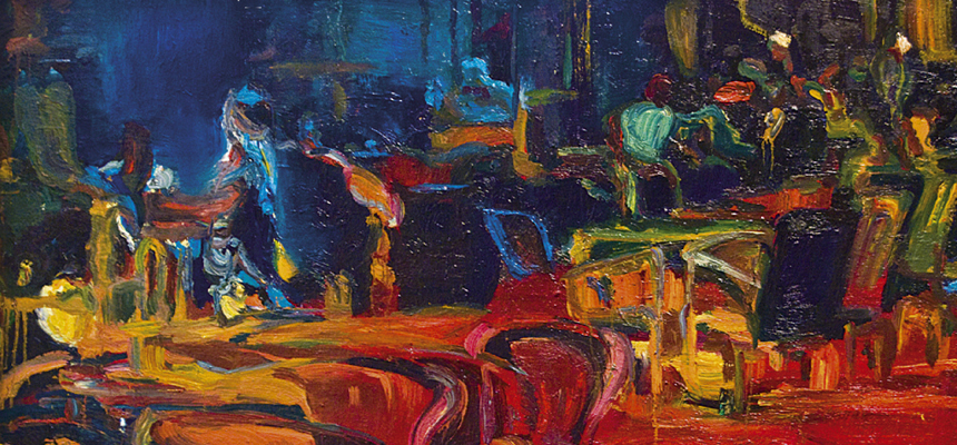 <b>TÓTH Angelika | Téridő (2009) | 100×150 cm, olaj, vászon | AMA BOOK I. | részlet</b>